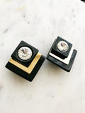 Vintage Art Deco Crystal Clip on Earrings