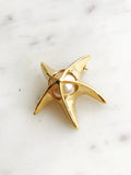 Vintage Pearl Starfish Brooch