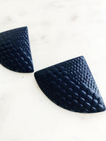 Vintage Retro Navy Blue 80's Earrings