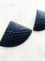 Vintage Retro Navy Blue 80's Earrings