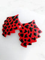 Vintage Funky Red Retro 80's Earrings