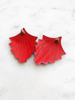 Vintage Funky Red Retro 80's Earrings