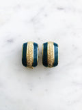 Look super stylish while rocking these vintage retro enamel clip-on earrings! Perfect for adding a bit of 'oomph' to any outfit or occasion. With a hint of playful fun, these earrings are sure to draw attention wherever you go!  Clip On Earrings  Gold Plated  26mm x 15mm