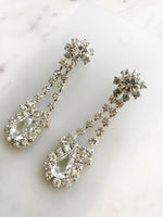 Vintage Diamante Crystal Earrings