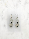 Vintage Diamante Crystal Art Deco Earrings