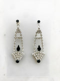 Vintage Diamante Crystal Art Deco Earrings