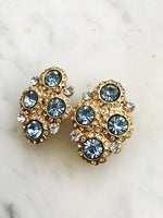 Introducing Harper, the perfect earrings to make your style stand out! These one-of-a-kind, clip-on earrings, with their glimmering crystals, will have you shining like a star (and feeling like one, too!) So, show a little sparkle and strut your stuff!  Vintage Crystal  Gold Plated  Clip on Earrings  43mm x 26mm