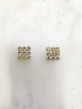 These Vintage Diamante Square Earrings will be sure to make heads turn! With a unique design and sparkly diamante stones, they'll have you blinging like a Disco Queen. Feel like a true diamond with these glamorous earrings!  Silver Plated Crystal earrings  15mm x 15mm