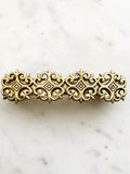 Add a touch of timelessness to your 'do with this classic Vintage Antique Bronze Hair Barrette. This barrette's classic bronze finish is the perfect accessory to take any 'do from meh to marvelous! Spruce up your style in seconds - you'll feel like a dapper dandy in no time!  93mm x 25mm