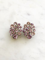 Margot Vintage Blush Clip-on Earrings