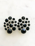 Margot Vintage Black Clip-on Earrings