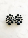 Margot Vintage Black Clip-on Earrings