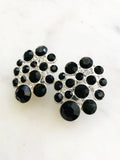 Margot Vintage Black Clip-on Earrings