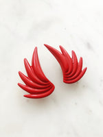 These Retro Red Clip-on Earrings are sassy, stylish, and sure to make a statement! A classic look that's bold and classy (with a hint of sass). Clip them on and get ready to show the world your retro chic!  35mm x 20mm