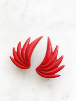 Retro Red Clip-on Earrings