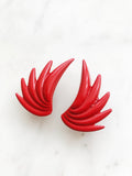 Retro Red Clip-on Earrings