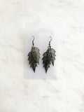 Ready to shoot up the style game? Look exqsuite in these dazzling Gun Metal Leaves Earrings. With a sleek gun metal finish, these earrings will be sure to compliment your outfit. So leave a lasting impression and show off your fashion sense!  70mm x 20mm