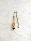 Handmade Bookmark using Vintage Bohemian Glass Beads.  These bookmarks are handmade using vintage beads from broken or mismatched necklaces and earrings.  Each bookmark is unique and carefully crafted to have a vintage feel and look.  9cm long.