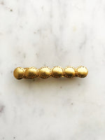 Upgrade your hair game with this stylish Vintage Gold Barrette. This barrette adds a touch of vintage charm to any hairstyle. Elevate your look effortlessly with this unique accessory!  58mm x 10mm