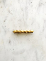 Upgrade your hair game with this stylish Vintage Gold Barrette. This barrette adds a touch of vintage charm to any hairstyle. Elevate your look effortlessly with this unique accessory!  58mm x 10mm