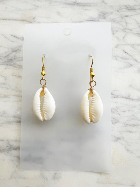 Natural Cowrie Shell Earrings