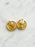 Vintage Gold Plated Roman Coin Clip-On Earrings