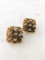 Gold & Silver Crystal Earrings