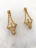 Crystal Chandelier Gold Earrings