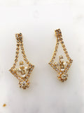 Crystal Chandelier Gold Earrings