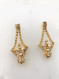 Crystal Chandelier Gold Earrings