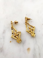 Crystal Chandelier Gold Earrings