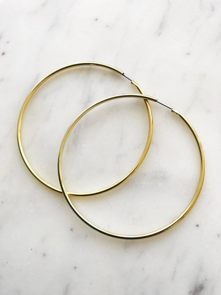 Caitlin Gold Plated Hoops