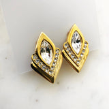 Harriet Art Deco Gold Crystal Earrings