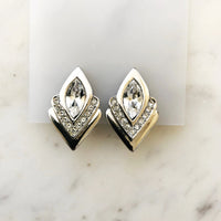 Harriet Art Deco Silver Crystal Earrings