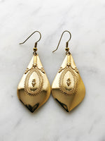 Vintage Cloisonne Gold Earrings