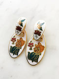 Cloisonne White Kitten Earrings