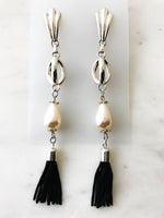 Penelope Silver Tassel Earrings