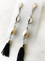 Penelope Silver Tassel Earrings