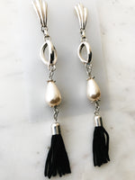 Penelope Silver Tassel Earrings