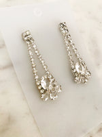 Vintage Diamante Crystal Art Deco Earrings