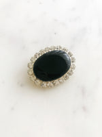 Vintage Bakelite Crystal Brooch