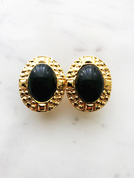 Erica Black Gold Earrings