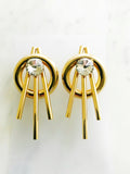 Lulu Gold Crystal Earrings