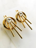 Lulu Gold Crystal Earrings