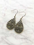 Boho Love Tibetan Silver Earrings