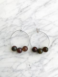 Agate Crystal Hoops