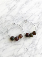 Agate Crystal Hoops