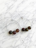 Agate Crystal Hoops