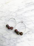 Agate Crystal Hoops