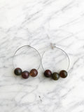 Agate Crystal Hoops